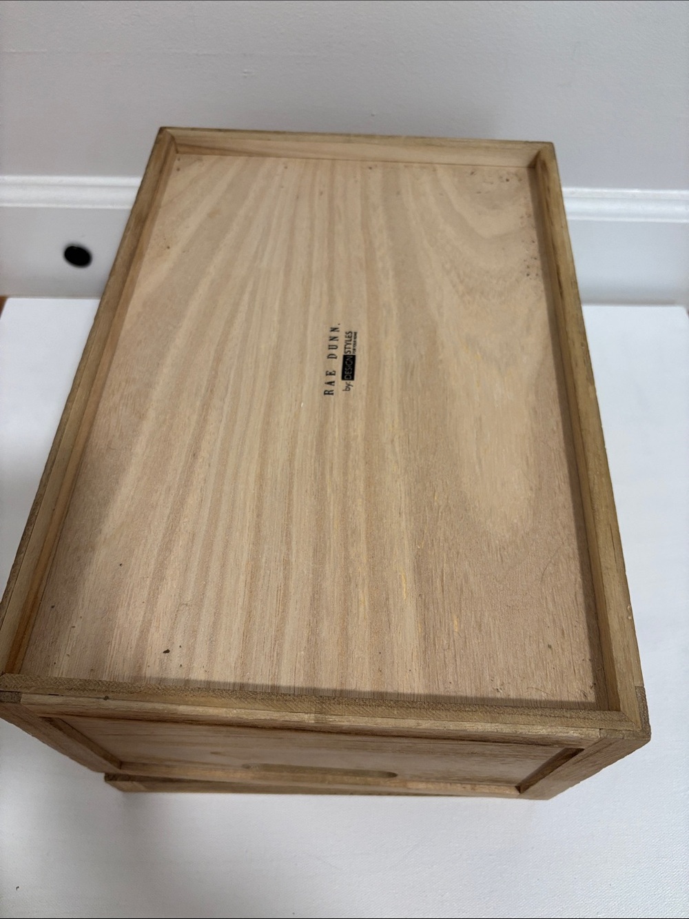 New Rae Dunn Rustic “STUFF” Storage Box - Picture 4 of 6
